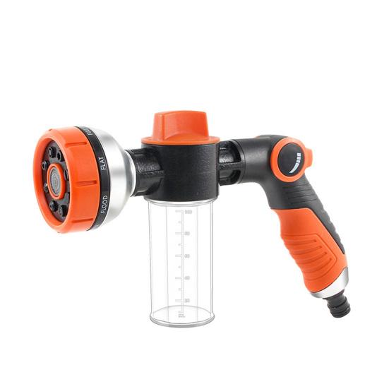 

Garden Hose Nozzle with Foam Cannon Car Wash Foam Sprayer High Pressure Hose Nozzle with 8 Spray Modes for Car Washing Gardening Yard Cleaning Pet оранжевый