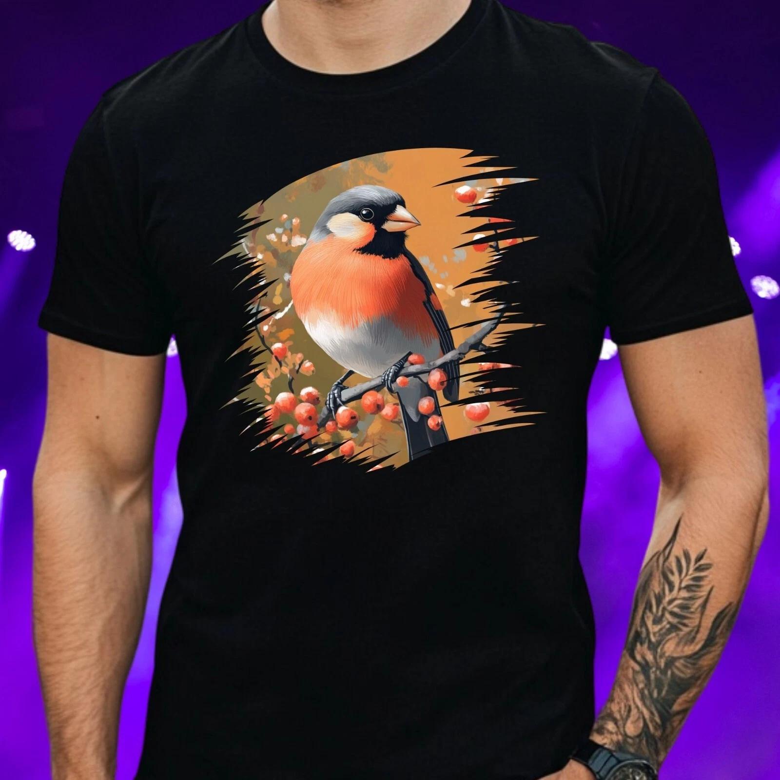 T-Shirt Herren Gimpel Vogel Motiv Baumwolle Größe S bis 5XL XXL