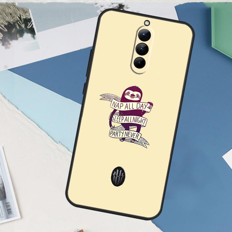 Cute Lovely Cozy Sloth Animal Case For ZTE Nubia Red Magic 8S 9S 10S 10 9 8 11 Pro Plus 6 7 6S 7S Pro 5G 6R 10 Air Cover