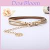 Leren tailleketting voor dames met bloemgesp, decoratieve riem voor buitenactiviteiten.