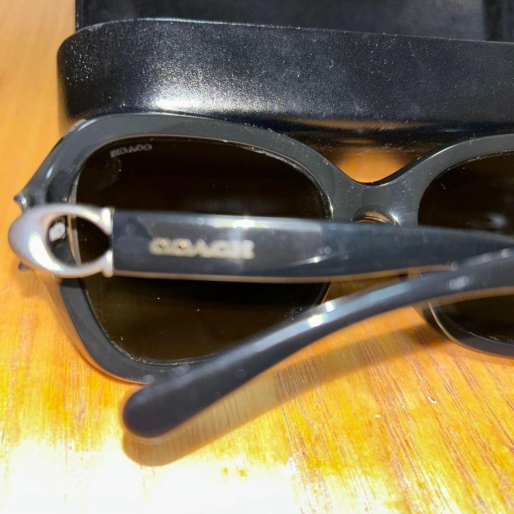Used COACH coach sunglasses black with case