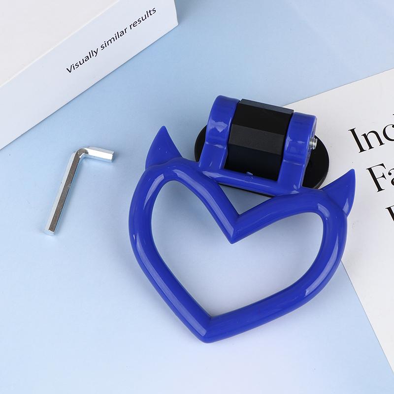 1Pc Tow Rope Horn Shape Ring Car Tow Decoration Belt Train Bus Handle Hand Strap Drift Charm Strap Tow Hook Car Styling