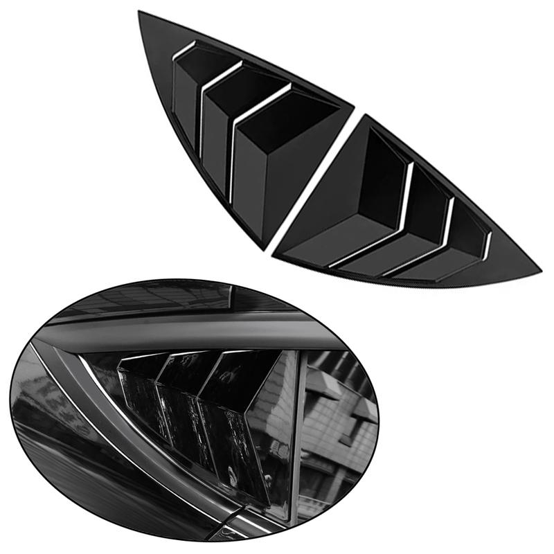 2pcs Car Rear Window Shutter Cover Trim ABS Vent Scoop Shades Cover Trim Fit for Tesla Model Y