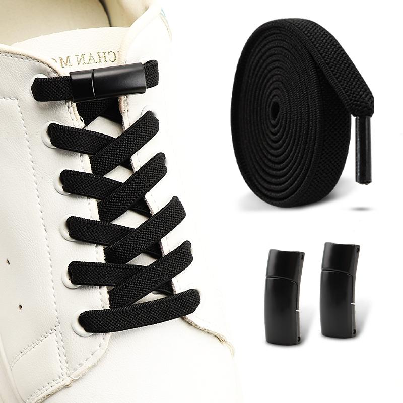 Lacci magnetici per sneakers senza nodo, lacci elastici per scarpe per adulti e bambini, lacci elastici senza nodo, accessori per scarpe, 1 paio/2 paia