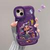 Curly Hair Girl Suitable for Iphone16 IPhone Case 15promax Double Stand 14 Cute 13 Wave Side 12