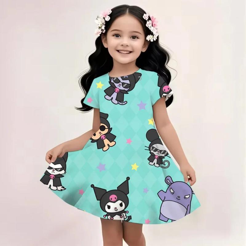Summer Lightweight Sundress For Girls Paw Patrol Cute Cartoon Print Casual Fashion Beach 110
