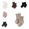 6Pairs Ruffle Baby Cotton Socks Breathable Toddle Sweet Socks Kids Short Tube Socks  Newborn