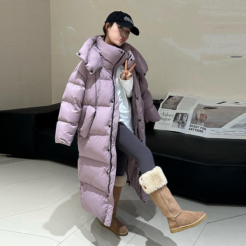 Fashion Thickened Long Down Jacket Women's and Women's 2025 Winter New Hooded Warm Jacket Big Quilt