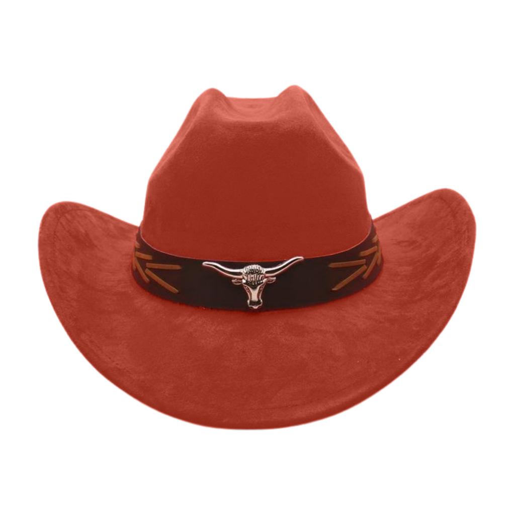 Western Cowboy Hat National Knight Jazz Hat Tibetan Warped Edge One-Word Top Hat Travel Cowboy Hat