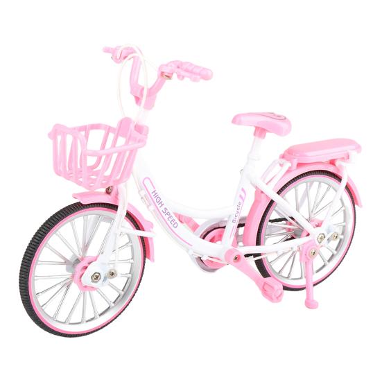 

1:Миниатюрная модель велосипеда в масштабе 8 с подвижными соединениями, литая под давлением из сплава, велосипедная скульптура, имитация велосипеда, игрушка, украшение для дома и офиса, подарок для любителей велоспорта розовый