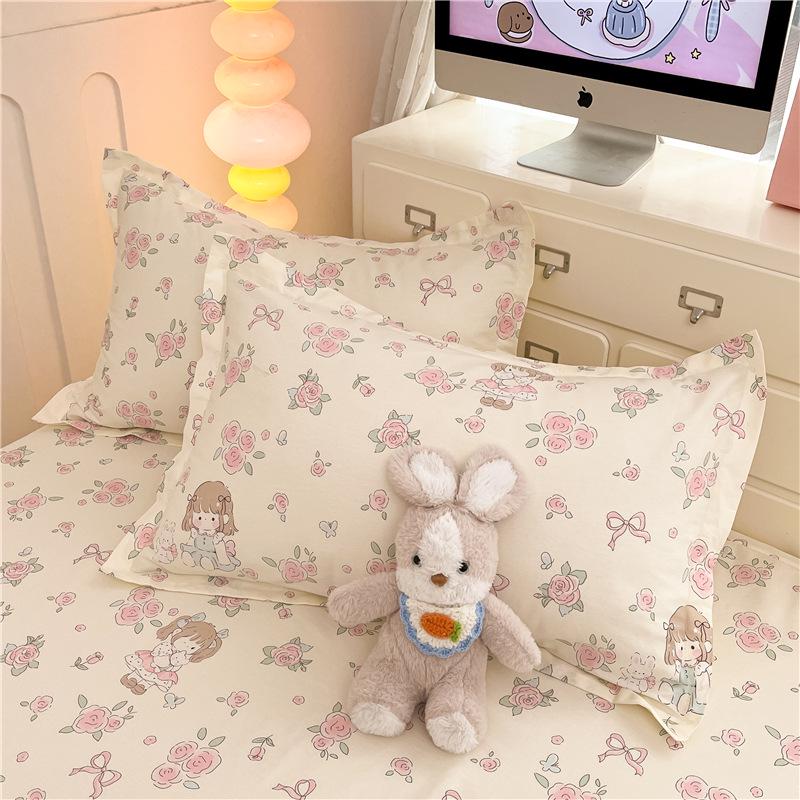 Cotton Pillowcases: Pure Cotton, Simple Style for Home, Dorms, Single & Double Rooms (Single/Pair)