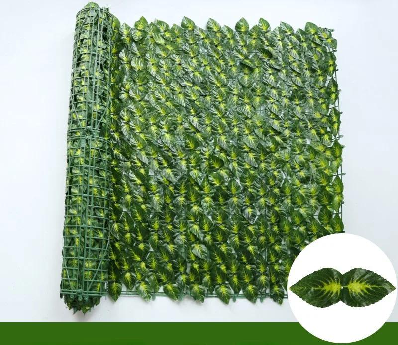 300cm Artificial Green Ivy Hedge Fence Panel Artificial Ivy Leaves Outdoor Home Garden Balcony Fence Screen Turf Decoration
