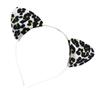 Leopard Pattern Cats Ear Headband for Women and Girl Costume Hairhoop Music Festival Holiday Party Gathering Hairband