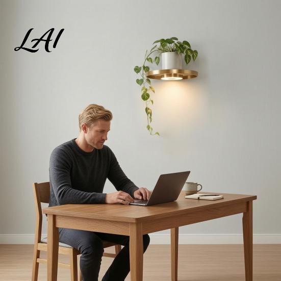 Floating Magnetic Decoration Levitating Plant Pot with LED Light Rotating Air Levitation Holder USB Powered Planter Desktop Ornament for Succulent