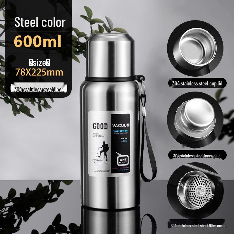 Large Capacity Stainless Steel Insulated Travel Kettle with Tea and Water Separation