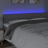 Tête de lit - Maison Exclusive - Gris clair - LED colorée intégrée - 200 x 7 x 78/88 cm