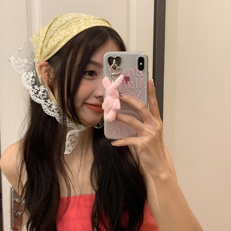 Soft Comfortable Lace Trim Hairband Sheer Hair Scarf Suitable for Female All Age