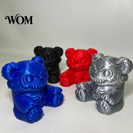 Stuffed Bear Car Accessory Creepy Trailer Hitch Cover, 3D Printed Exhaust Cap, Towing Durable Cover Ball Dust Cap for Truck SUV, Halloween Dark