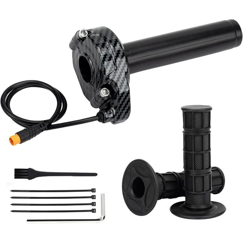 Throttle Grip Kit 3 Pin Surron Style For Ebike Full Twist Throttle For Macfox 12V-72V For Happyrun Freego Heybike