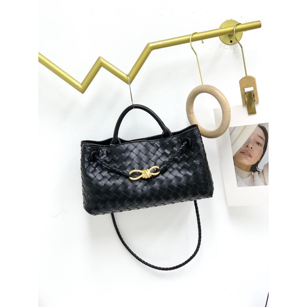 Direktverkauf ab Werk Old Money Stil 2026 neue Leder-Einkaufstasche handgewebte Damentasche Umhänge-Tragetasche Unterarmtasche