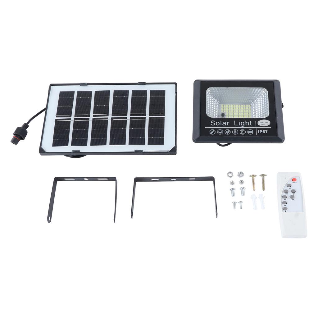 Solar Light Remote Control Lighting Sensing Timing Function Lamp 30W for Outdoor