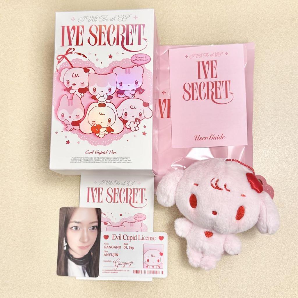 [USED] Eugene IVE SECRET EVIL CUPID Plush Toy with Trading Card