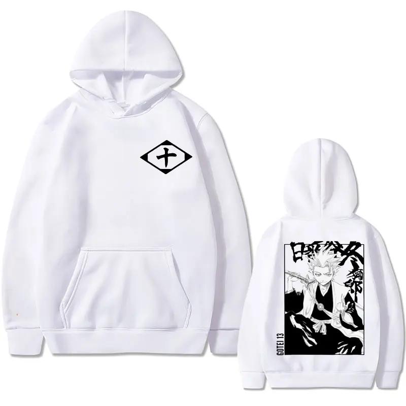 Japan Anime BLEACH Hitsugaya Toushirou Gotei 10 Graphic Hoodie Men Casual Sweatshirt Man Pullover Men's Manga Streetwear