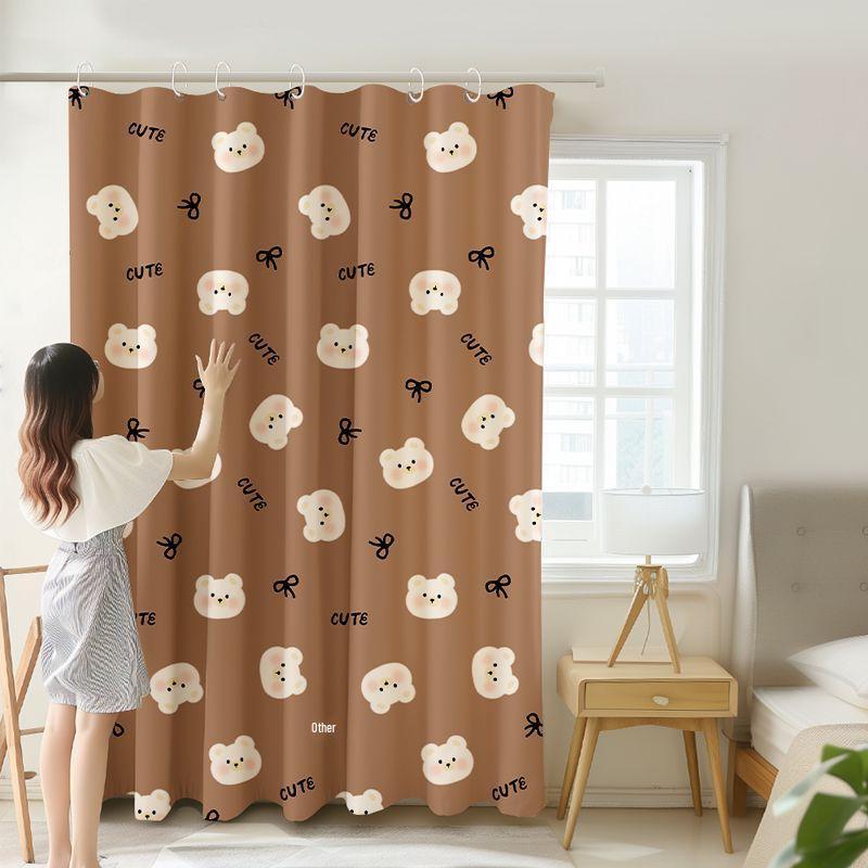 Punch-Free Movable Room Divider Curtain for Bedroom Privacy