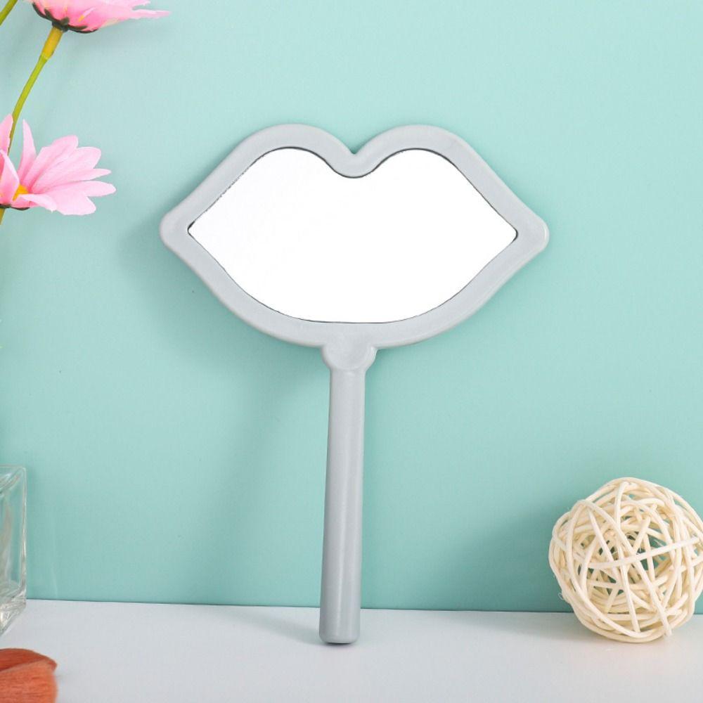 Plastic Handheld Mirror Decorative Portable Mirror Mini Make Up Mirror  Women