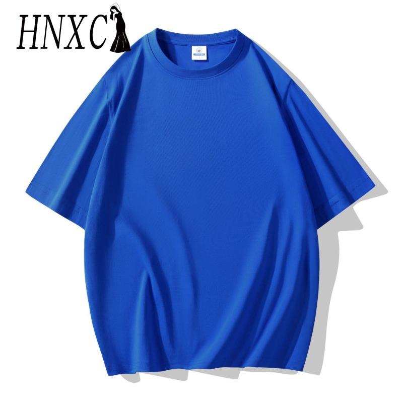 HNXC Cotton Short Sleeve T-shirt Men's Fashion Loose Half Sleeve Shirt Printed Compassionate Shirt