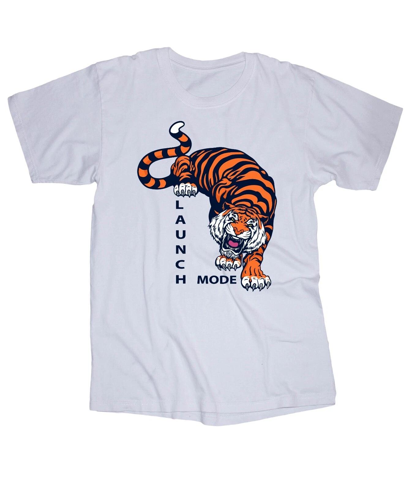 Launch Mode Tiger Skateboard BMX Surf Snowboard Wakeboard Ride Air white T-shirt S