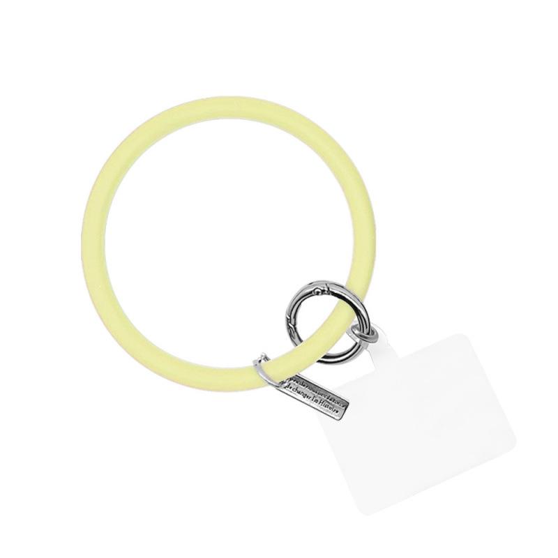 Heart-Shaped Silicone Bracelet Keychain Phone Strap