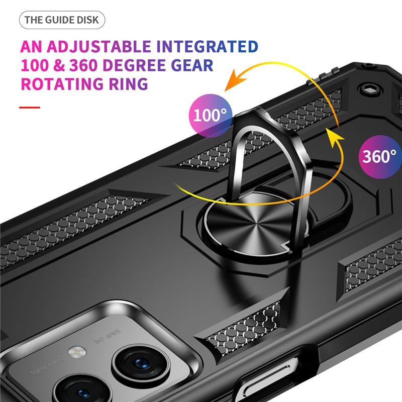 Pro Motorola Moto G54 Pouzdro Luxusní Pancéřové Nárazuvzdorné Pouzdro na Telefon Pro Moto G54 G 54 MotoG54 Auto Magnetický Kroužek Držák Zadní Kryt