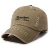American retro old baseball cap women's 2026 new big head circumference washed hole denim wide brim cap