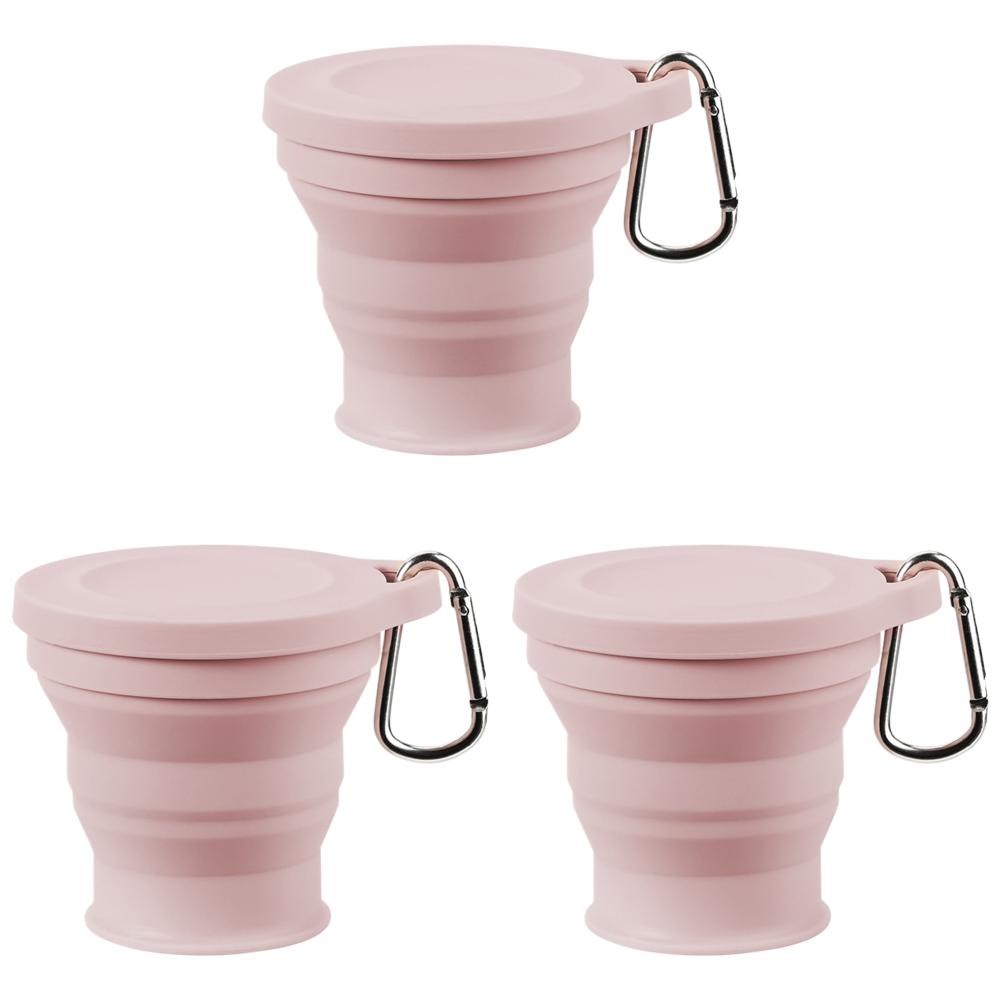 

FE# 180ml Folding Cup with Lid Silicone Portable Retractable Cup for Travel (Pin