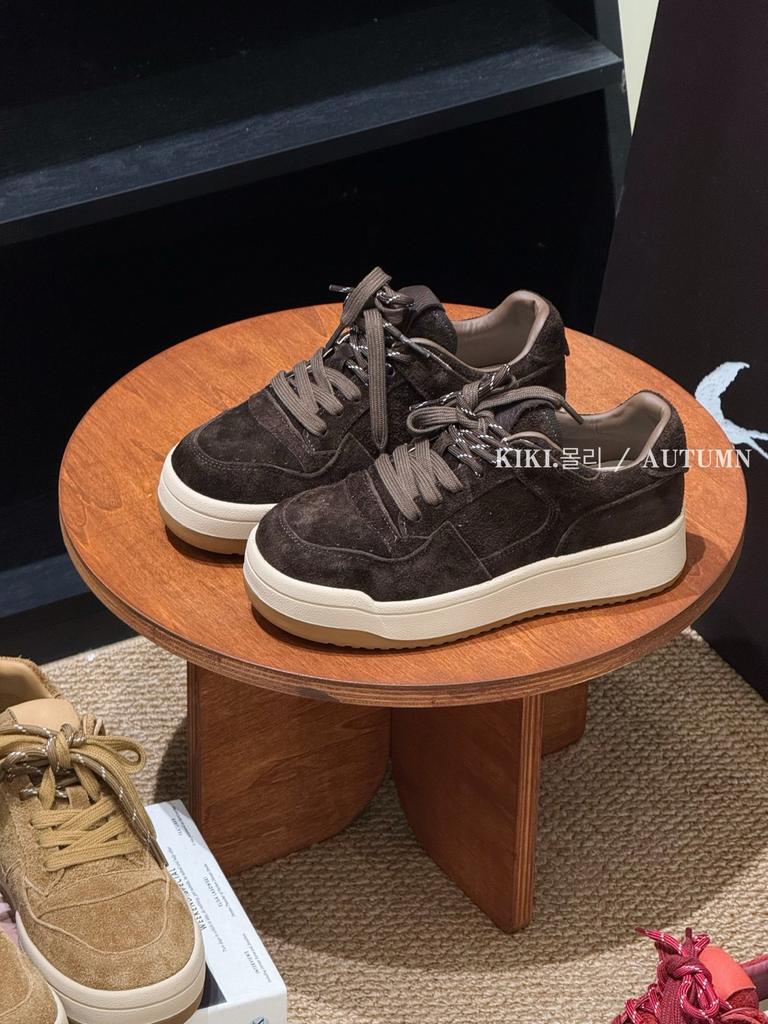 Niche ins tide double color ribbon German training shoes women's 2025 new thick sole heightening versatile casual sports shoes skateboard shoes