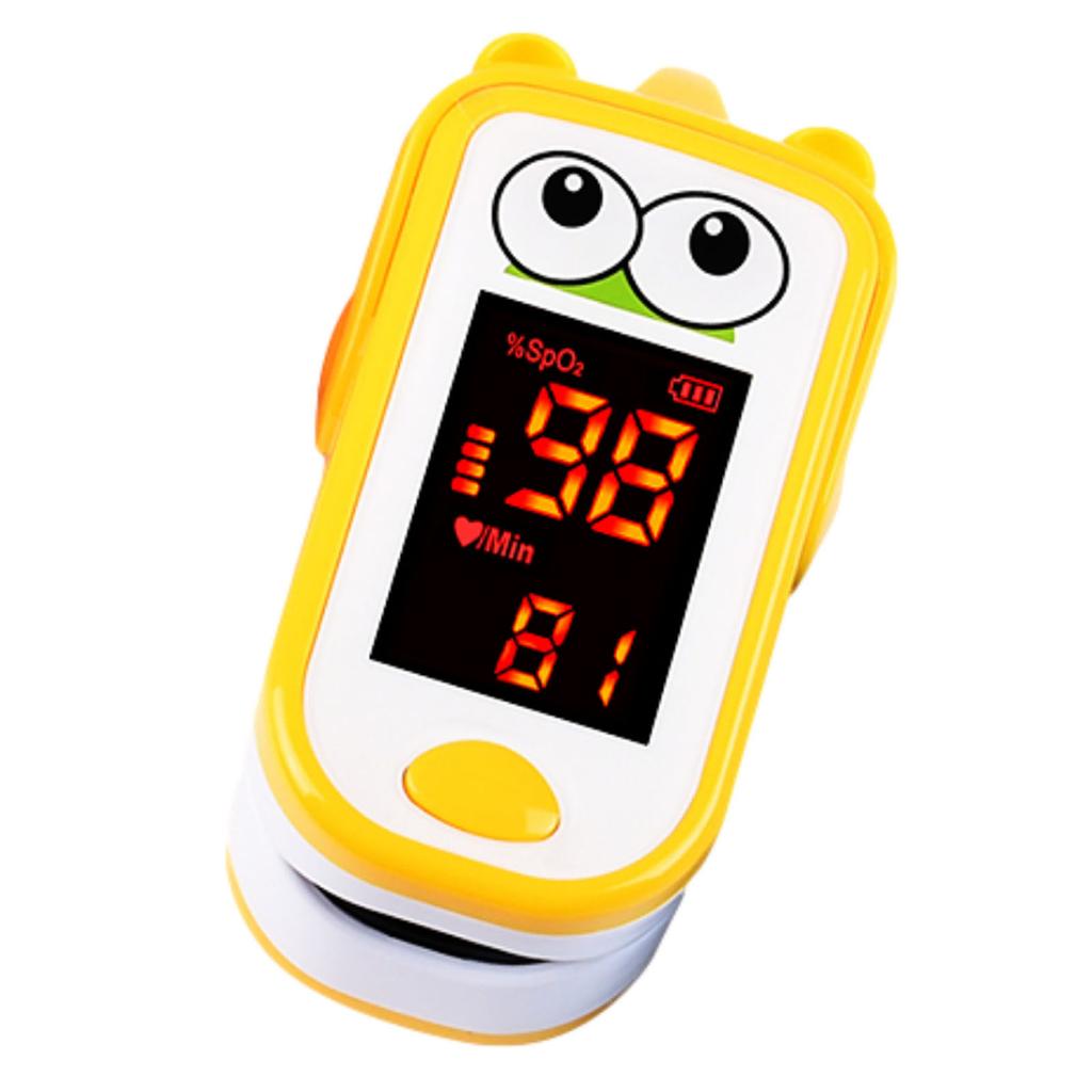 Child Fingertip Blood Oxygen Saturation Monitor with LED Screen Digital Readings