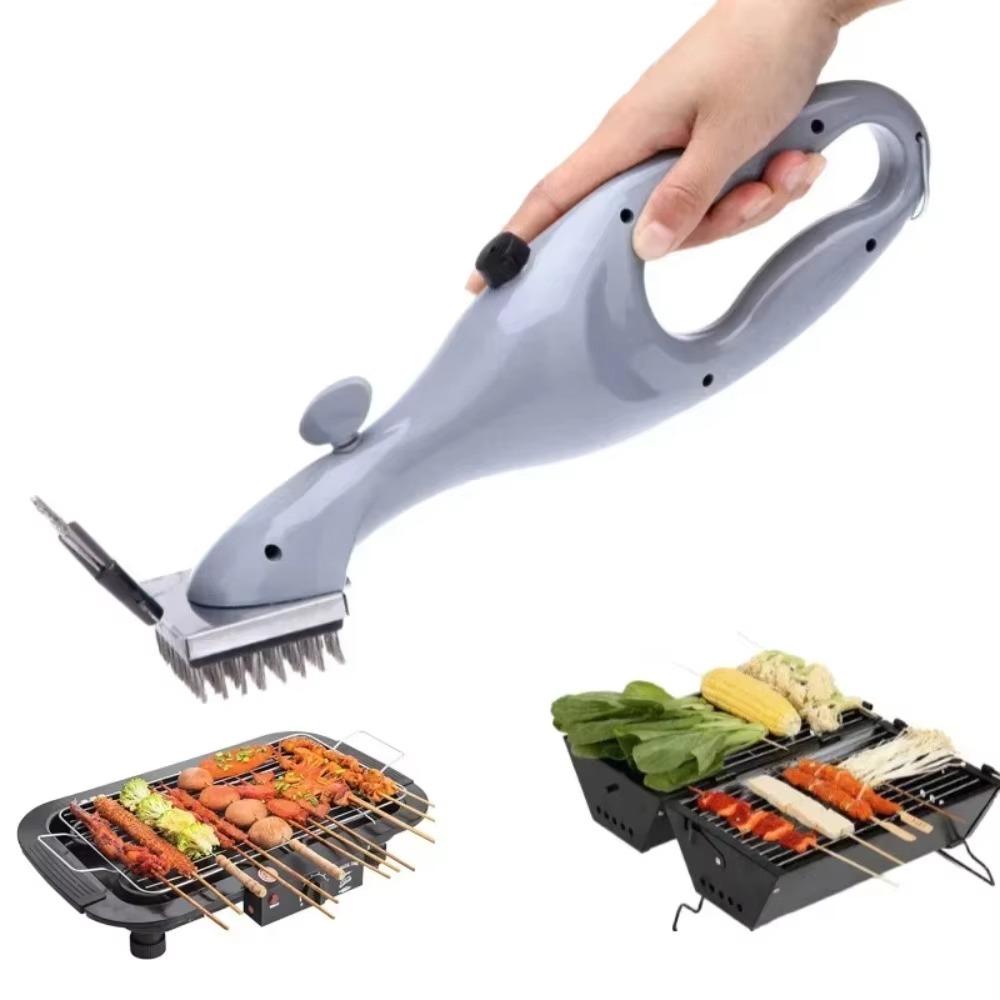 BBQ Grill Brush Water Spray Cleaning Brush Portable Stainless Steel Steam Grill Brush for Deep Cleaning BBQ Grill Kitchen Tool