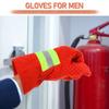 Heat Resistant Firefighter Training Gloves Thicken Fire Resistant Gloves  Emergency Rescue