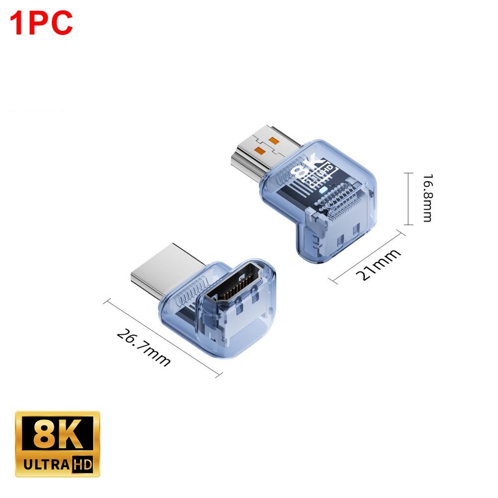 8K 60HZ HDTV Male to Female Adapter Indicator Light HDTV Coupler UHD2.1 Extender  TV Box Monitor