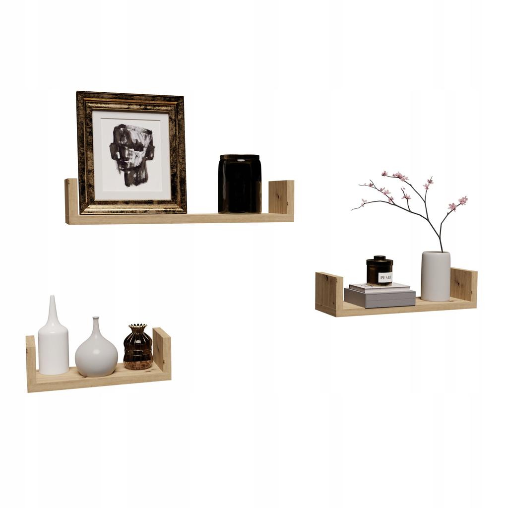 Ex3 Small Hanging Shelf, Artisan Oak, Set Of 3 Shelves
