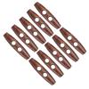 50Pcs Dark Coffee Sewing 2 Holes Wood Buttons DIY Coat Clothes Accessories Decoration