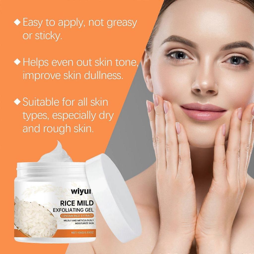 Limited time!!Wiyun Rice Exfoliating Gel Gently Cleanses Facial And Body Skin, Hydrating And Moisturizing, Refreshing And Cleansing Gel