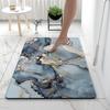 Nordic Marble Diatomite Bath Mat Quick‑Dry Absorbent Non‑Slip Rubber Back Floor Rug for Bathroom Shower Entrance Kitchen Home Decor