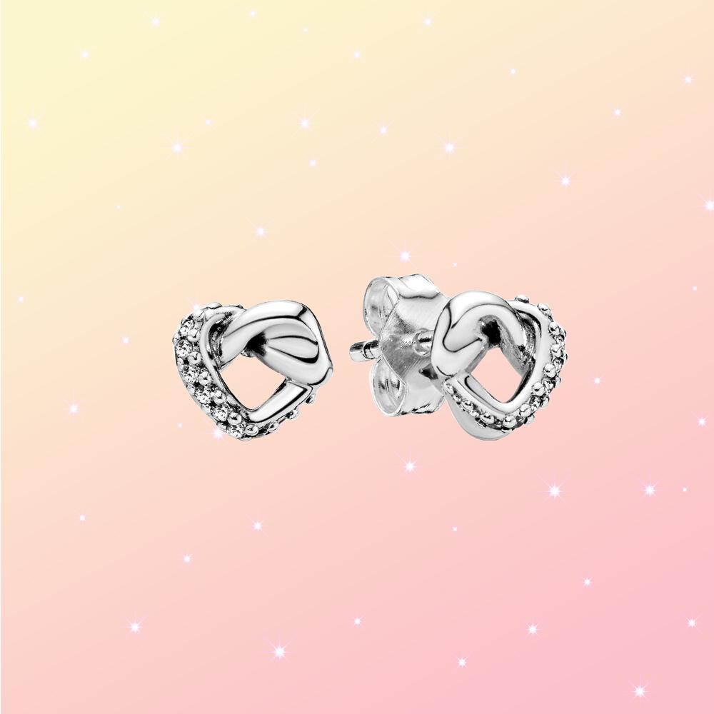 S925 Silver Sparkling Freehand Heart Stud Earrings Cute Sweet Jewelry Accessories Gifts For Women's Earwear