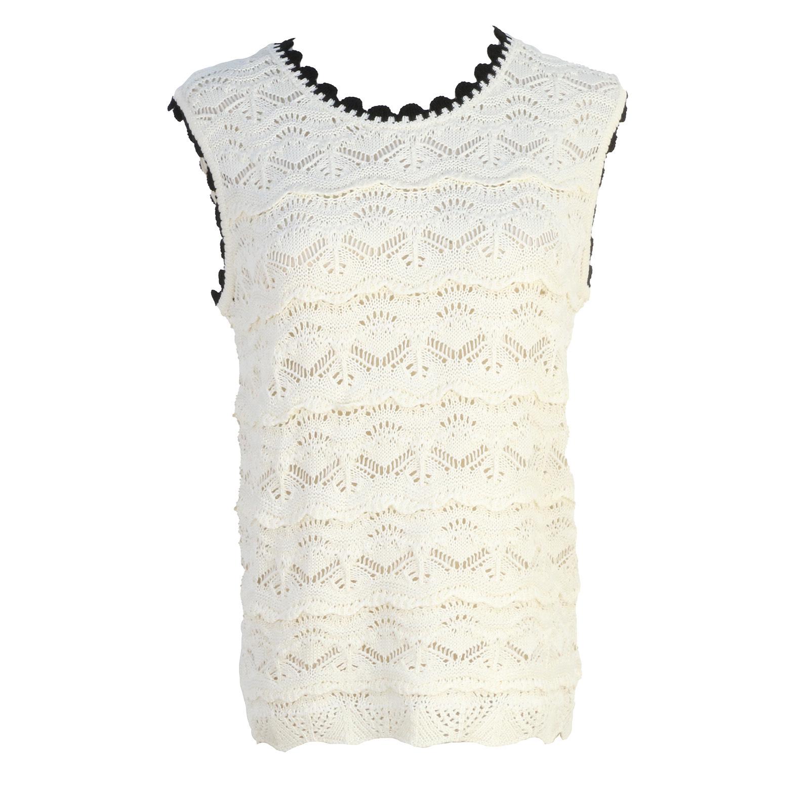 

Color Block Striped Knit Sleeveless Vest - Summer Round Neck Pullover M