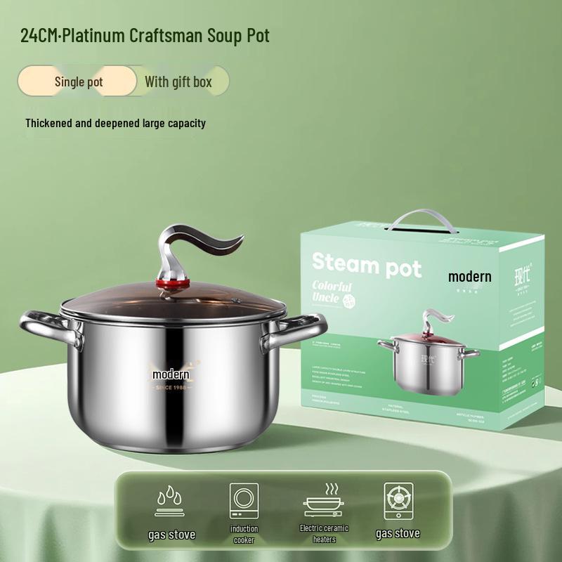 "Stainless Steel Multi-Layer Household Soup Steamer"