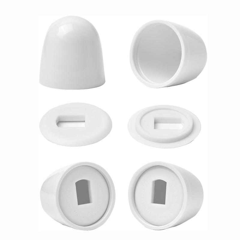 6 Stück Weiße Toilettenschraubenabdeckungen Für Heim-Toilettenzubehör Badezimmerarmatur Verdeckt Badezimmerinstallationsspuren