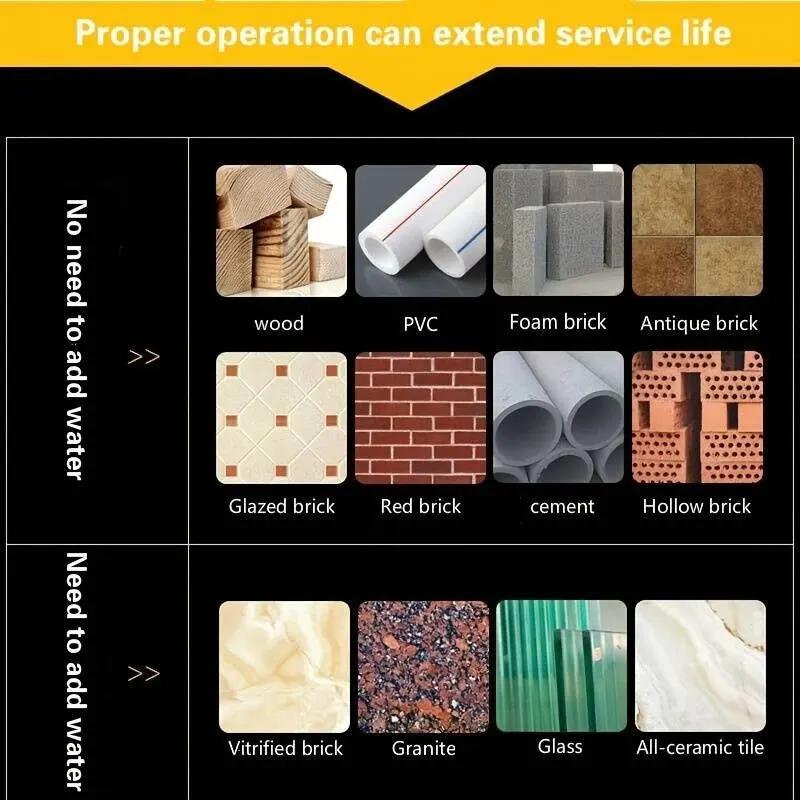 6 Pcs/Set Cemented Carbide Cross Hex Drill Bits Set,Professional Glass and Tile Drill Bits,Efficient Universal Drilling Tool