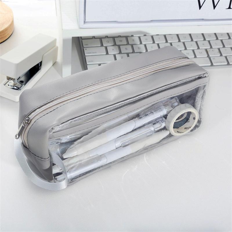 Transparent Large-capacity Pencil Case About Ins Junior High and High School Students Stationery Box Pencil Case for Men and Women
